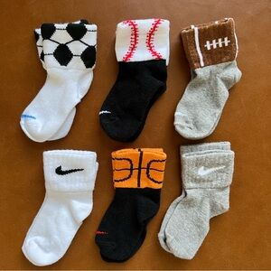 NIKE Swoosh Sport Balls Socks 6pk, 2T-4T